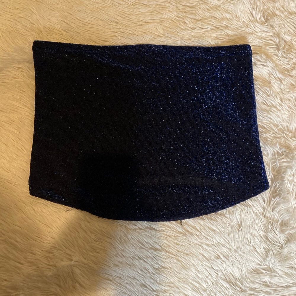 Sparkly dark blue crop top